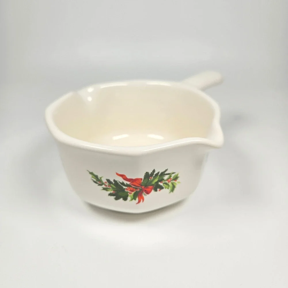 Vintage Pfaltzgraff Christmas Heritage Potpourri‎ Butter Sauce Dish Bowl Retired